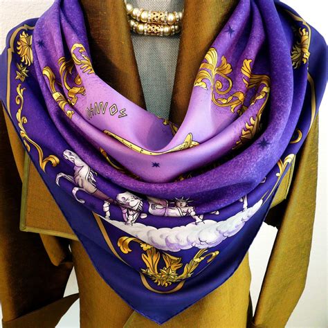 silk hermes scarf purple|Hermes silk scarf for women.